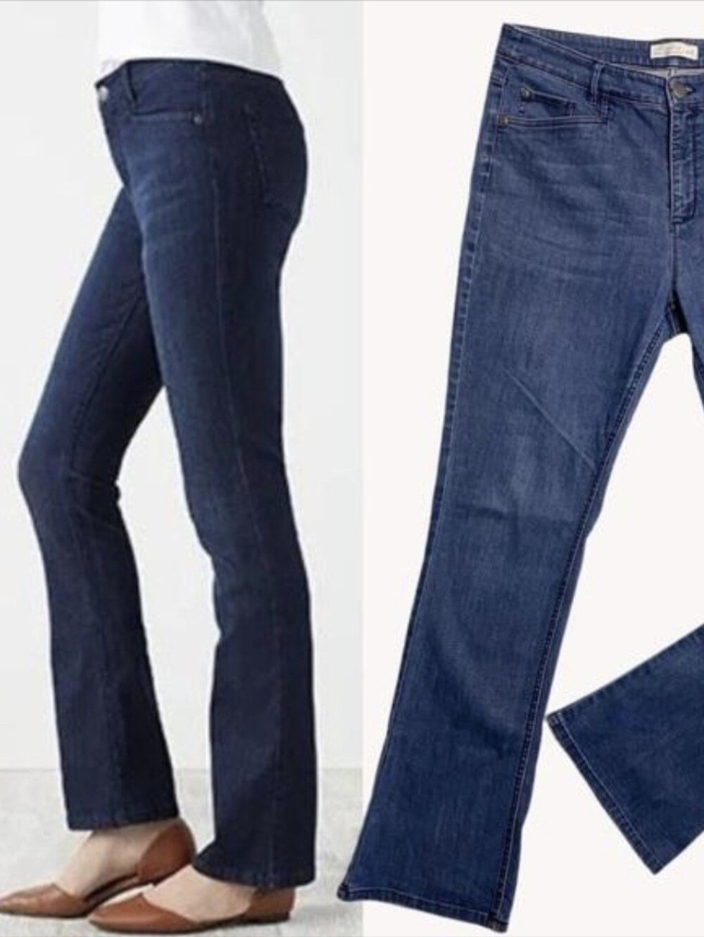 J.Jill Denim Smooth-Fit Barely Bootcut Jeans Size 6 Stretch Lyocell Blend